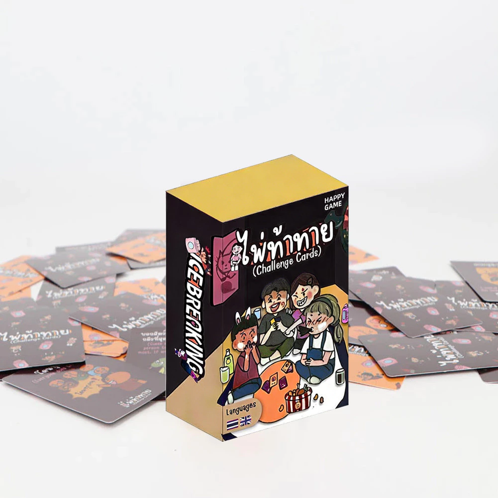 ไพ่ท้าทาย เกมปาร์ตี้วงเพื่อน Thai-Eng ของแท้ เกมกระดานผจญภัยสุดมัน 80 การ์ด การ์ดท้าทายเพื่อนๆ COD thumbnail 9