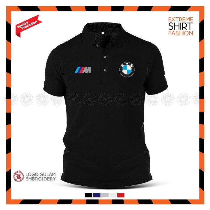 โปโล เสื้อยืดปัก BMW M Sport M Performance M3 M5 X5 X6 M Motorsport เสื้อผู้ชาย แฟชั่นยอดนิยม เสื้อเ