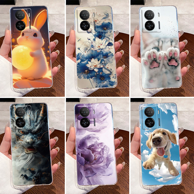 ปลอกสําหรับ Vivo iQOO Z7X สําหรับ Vivo iQOO Z7 5G ฝาหลังความงามหรูหราน่ารัก Cool ชายหญิงซิลิโคนนุ่ม TPU เคสโทรศัพท์