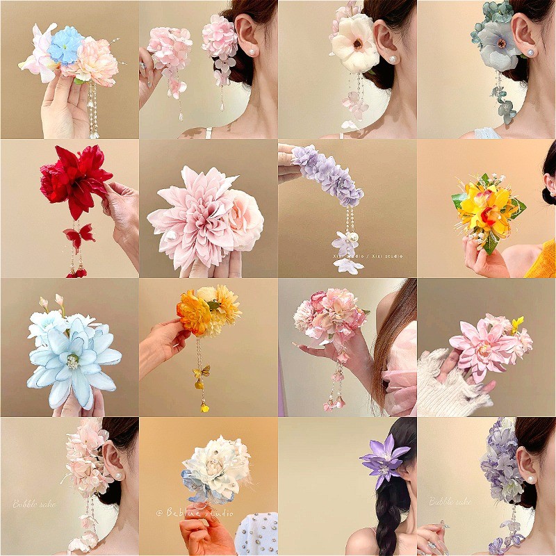 กิ๊บดอกไม้ขนาดเล็กสำหรับผม สร้อยข้อมือประดับเพชร เพิ่มความสวยงามให้ทรงผมของคุณ!