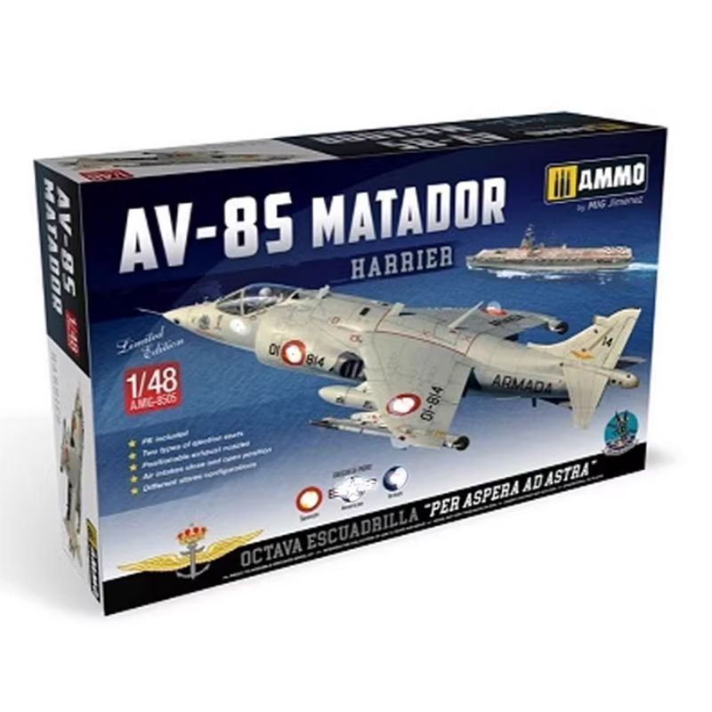 AMMO-8505 ประกอบเครื่องบิน 1/48 AV-8S HARRIER Fighter Matadoersy/อเมริกัน/อังกฤษ