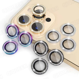 สำหรับ IPhone 17 16 13 11 15 14 12 Pro Max 14 15 16 Plus ProMax 13 12 Mini ฟิล์มเลนส์เพชรสีสันสดใส ตัวป้องกันเลนส์กล้อง