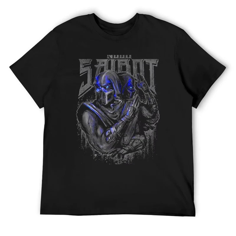 ทีเชิ้ตทีมคู่ Mortal Kombat Noob Saibot เสื้อผ้าสไตล์สตรีทแวร์สำหรับผู้ชาย เสื้อยืดสตรีทแวร์ฮาราจูกุ