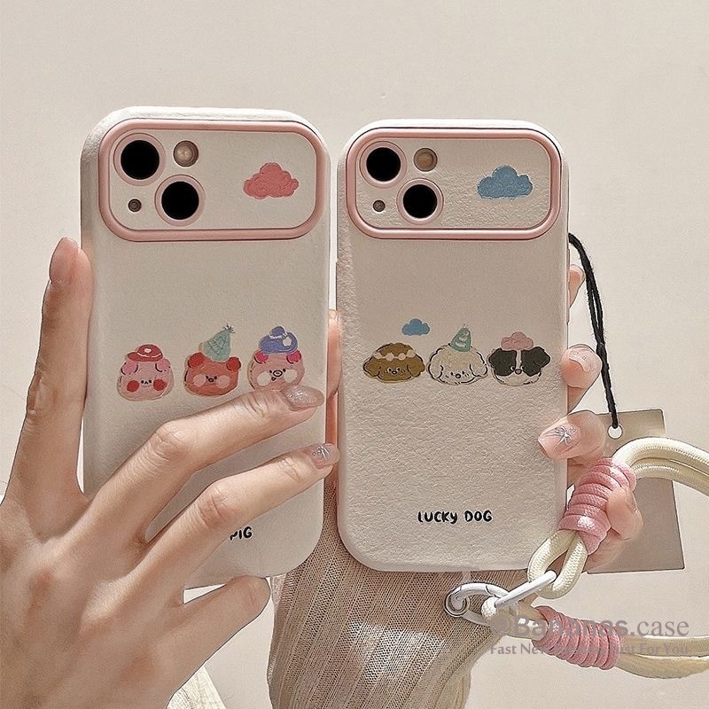 น่ารักลูกสุนัขคู่เคสโทรศัพท์สําหรับiPhone 17 16 15 14 13 12 11 Pro Max X Xr XsMax 7 8 Plus SE2020