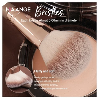 MAANGE 9PCS ชุดแปรงแต่งหน้า เหมาะสำหรับ แปรงปัดแก้มรองพื้น ชุดไฟเบอร์ไนล่อน เครื่องมือความงาม