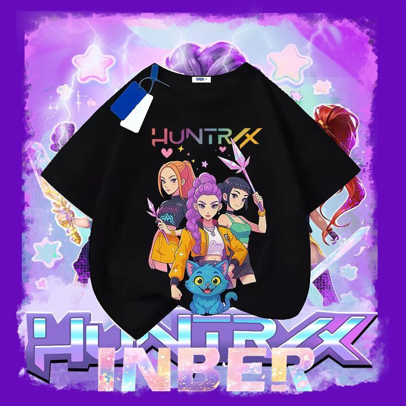 [COD]สไตล์ฤดูร้อนใหม่ Kpop Demon Hunters การพิมพ์คุณภาพสูง เหมาะกับทุกฉาก อเนกประสงค์และทันสมัย เสื้อยืดแขนสั้น ผ้าระบาย - รูปที่ 3