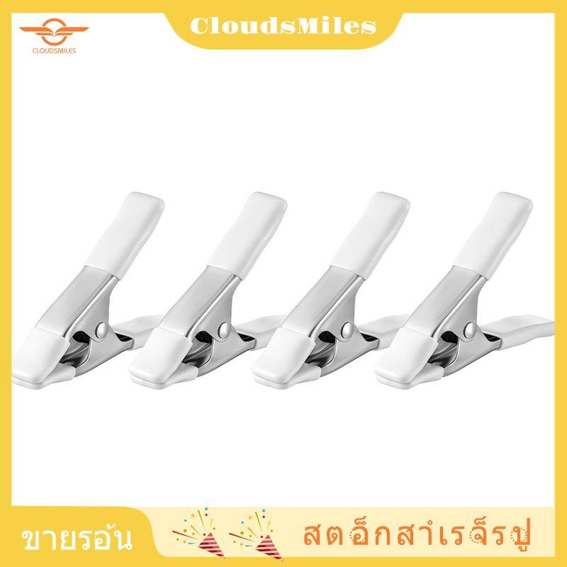 [CloudsMiles.th] คลิปเดรส 4 แพ็คคลิปเสื้อผ้าสําหรับติดตั้งที่หนีบเสื้อผ้าสําหรับงานหนักสําหรับเจ้าสาวการออกแบบแฟชั่น