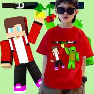 [COD]Candy kids Jj & Mikey Maizen Minecraft เสื้อเกมส์ Cod+K5 hot New เสื้อผ้าเด็ก เสื้อยืด เสื้อแขนสั้น สไตล์ลำลอง คอก