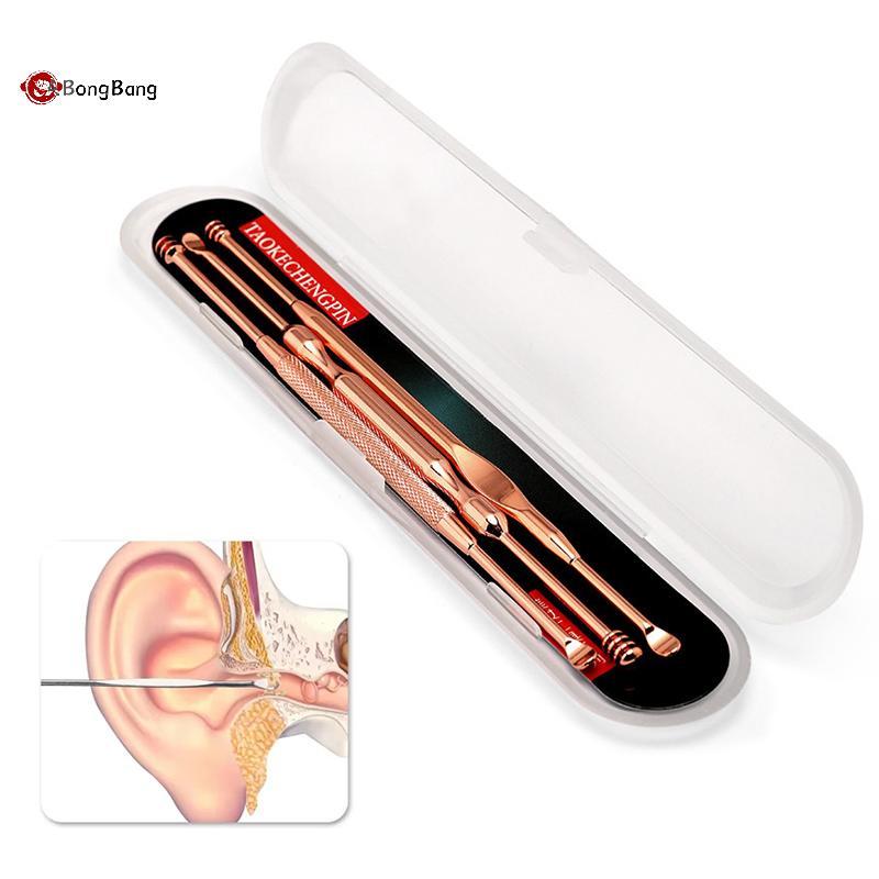 ABongBang 1/3 ชิ้น Double Ear Wax Removal ทําความสะอาดขี้หู Remover 360° ทําความสะอาดเครื่องมือดูแลห