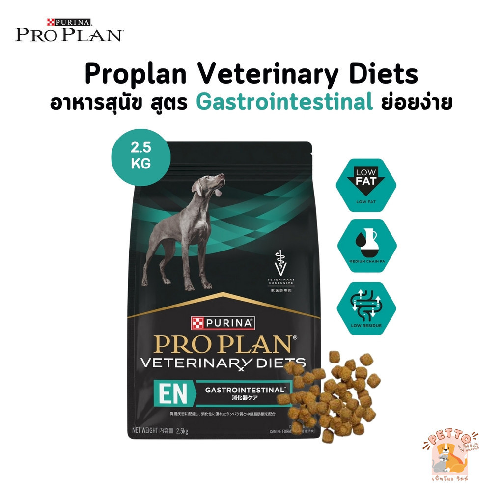 Proplan Veterinary Diets อาหารสุนัข สูตร Gastrointestinal ย่อยง่าย ขนาด 2.5 กิโลกรัม