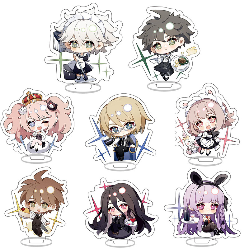 อะนิเมะ Danganronpa V3 รูป Enoshima Hajime Hinata Nagito Komaeda Chiaki Nanami อะคริลิคขาตั้ง