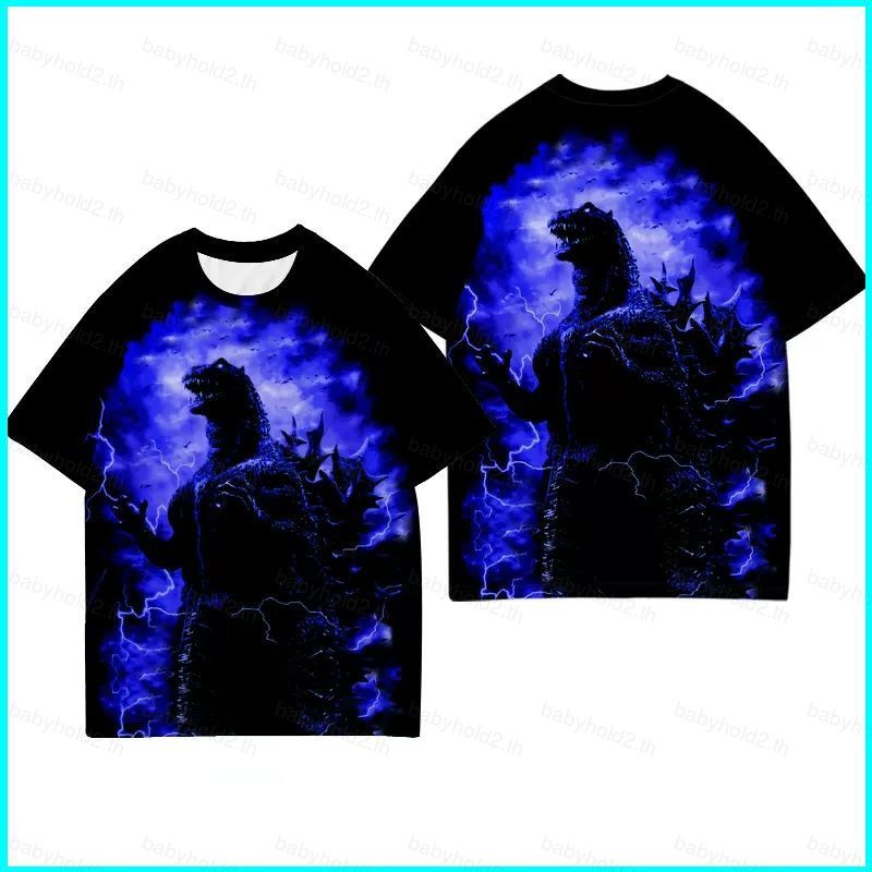 BH2 Godzilla vs Kong 2 ใหม่ Empire คอสเพลย์ผ้า 3D ฤดูร้อนเสื้อยืดสําหรับเด็กอะนิเมะแขนสั้นด้านบน HB2