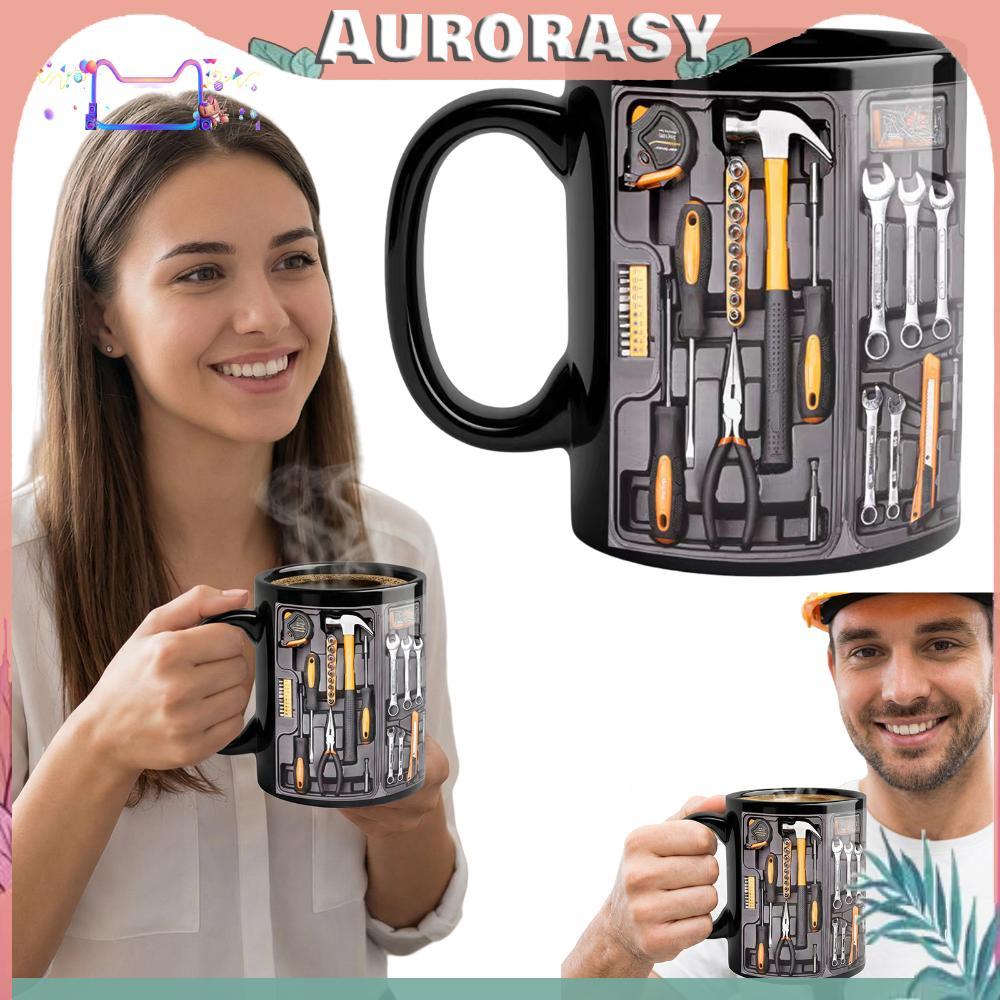 [AS] Mechanic กล่องเครื่องมือแก้วกาแฟเซรามิค 11oz Garage Workshop Humor Mug ของขวัญสําหรับพ่อ