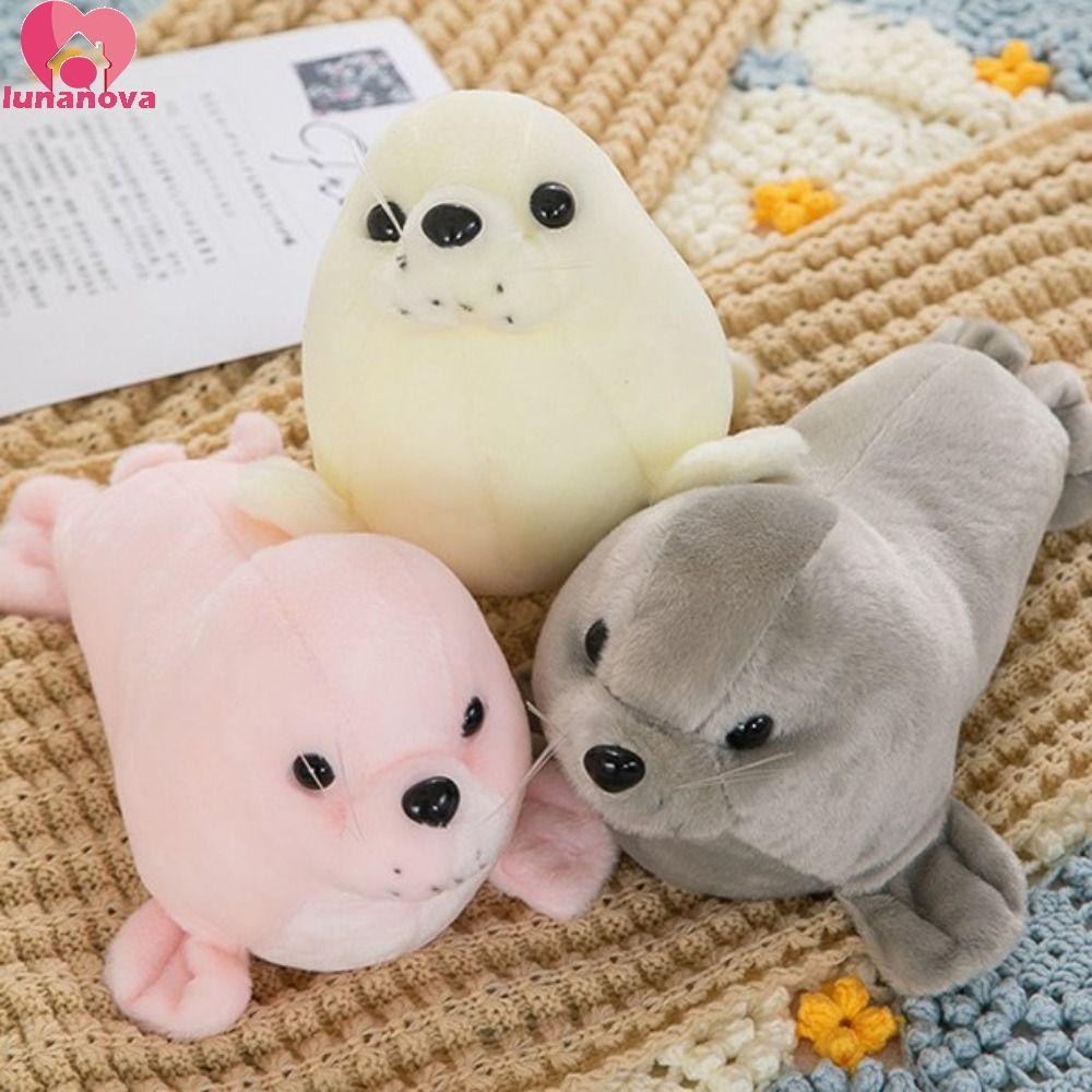 LUNANOVA Seal ตุ๊กตา, น่ารัก Fluffy Seal Plush ตุ๊กตาของเล่น, แฟชั่นสัตว์หมอนน่ารัก Sea Lion Plushie