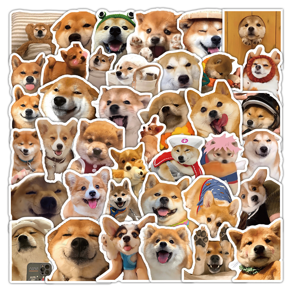 สติ๊กเกอร์ Corgi Shiba Inu 55 ชิ้นน่ารักสัตว์เลี้ยงสติ๊กเกอร์ตกแต่ง