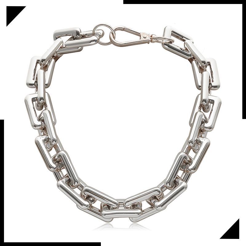 【 Ady】สร้อยคอโชกเกอร์ฮิปฮอปพังค์สร้อยคอโซ่เส้นหนาเครื่องประดับแฟชั่นเสน่ห์เครื่องประดับแฟชั่น