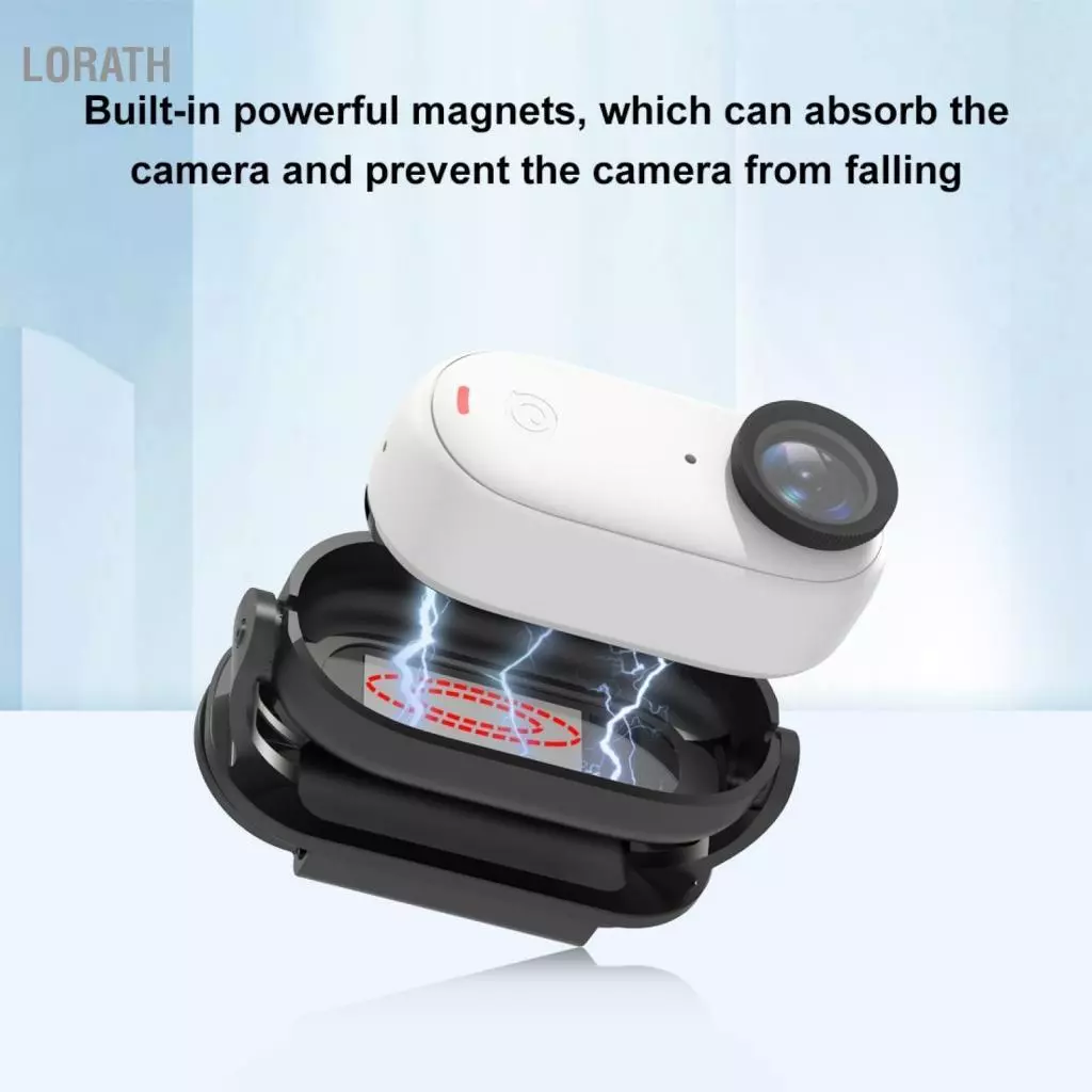 PULUZ PU869 คลิปแม่เหล็กติดกระเป๋าเป้สำหรับ Insta360 GO3/ GO2 หมุนได้ 180 องศา thumbnail 3