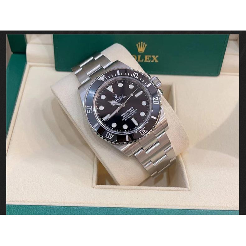 Rolex Rolex Rolex Submariner สแตนเลส Calendarless Ghost นาฬิกาผู้ชายกลไกอัตโนมัตินาฬิกา124060