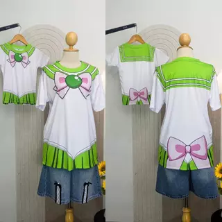 เสื้อผ้ายืด แฟชั่นผู้หญิง คอสเพลย์ ลายนักเรียนญี่ปุ่น อนิเมะ 5 สาวตัวแทนดังจันทร์ เซลามูน เซล่า พร้อมส่ง ผ้าไมโครใส่สบาย