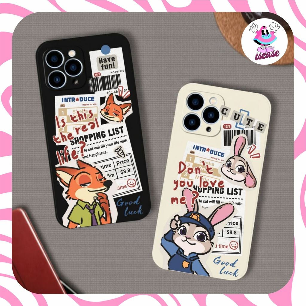 PRINTING LENS PROTECTOR Zootopia Judy & Nick case oppo a3x realme 7 5g a15 a1k c2 a31 2020 a37 a39 a