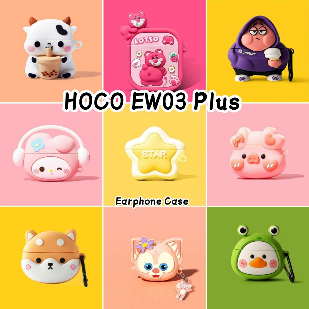 สําหรับ HOCO EW03 Plus Case Casing Soft Silicone Trend Ideas Cartoon Headphone Case Cover NO.3