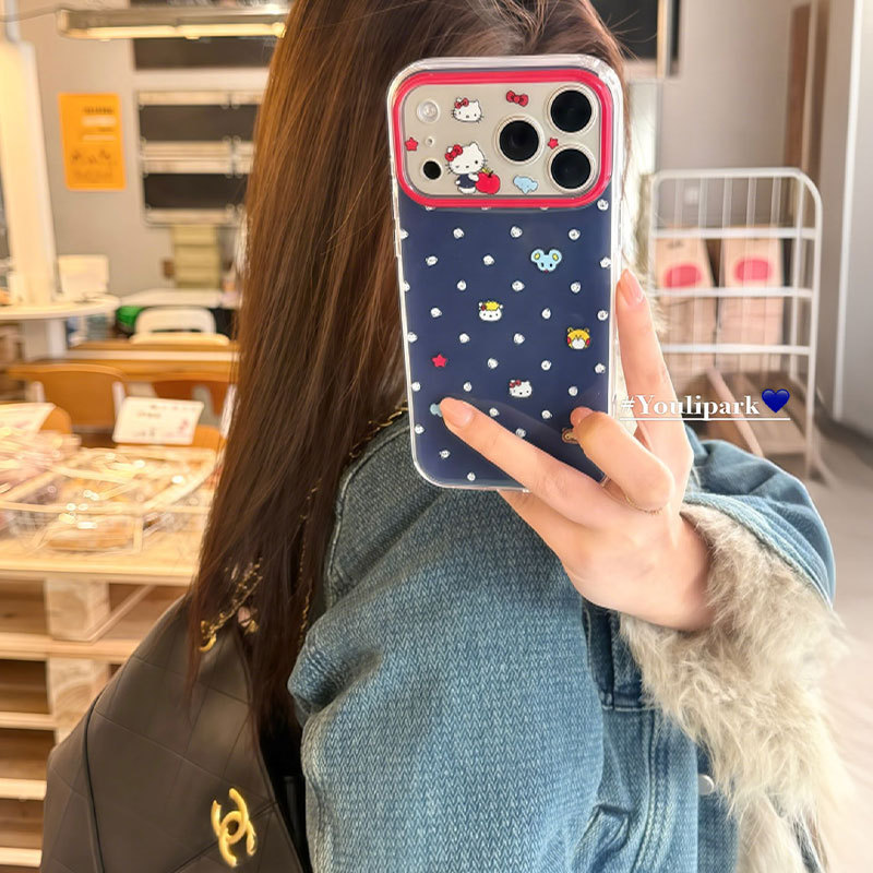 TKB67 สําหรับ iphone กันกระแทกเกาหลีน่ารักเคสโทรศัพท์ 17PRO MAX/16 PRO MAX กรณี/15 PRO MAX 16 PLUS 14 PRO MAX 16pro 12pro 11 ที่ถอดออกได้เชือกเส้นเล็กผู้หญิงการ์ตูน Art ins สายคล้องสําหรับสาว