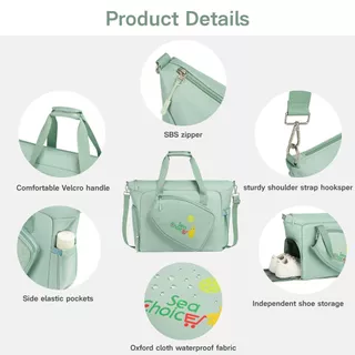 SEA CHOICE กระเป๋าใส่ไม้พิกเกิลบอลความจุใหญ่ กระเป๋ากีฬากันน้ำ ดีไซน์อเนกประสงค์พร้อมช่องใส่รองเท้า ใส่ไม้ pickleball