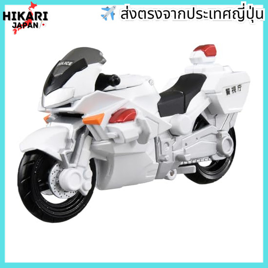 TAKARA TOMY Tomica Jobber Police Unite Vehicle White Motorcycle Miniature Car Toy 3 years and up