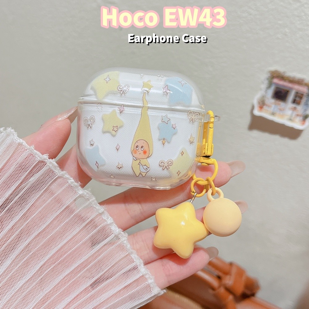 In StockFor Hoco EW43 Case Casing Soft Silicone Headphone Case DIY Star Pattern