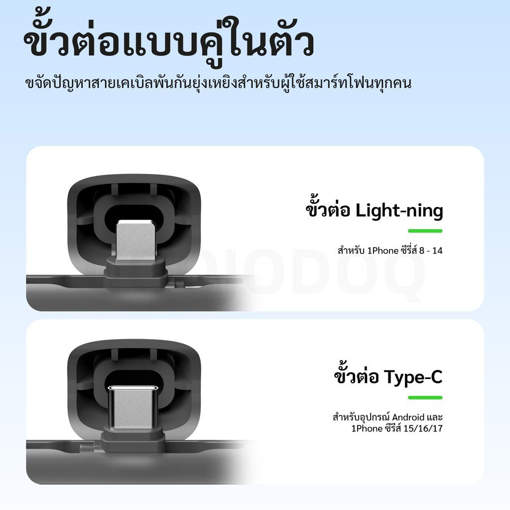 GOOJODOQ 10000mAh Power Bank 22.5W Ultra Fast Charging Built-in Lightning & USB-C Interfaces Precise LED Display Screen รูปที่ 6