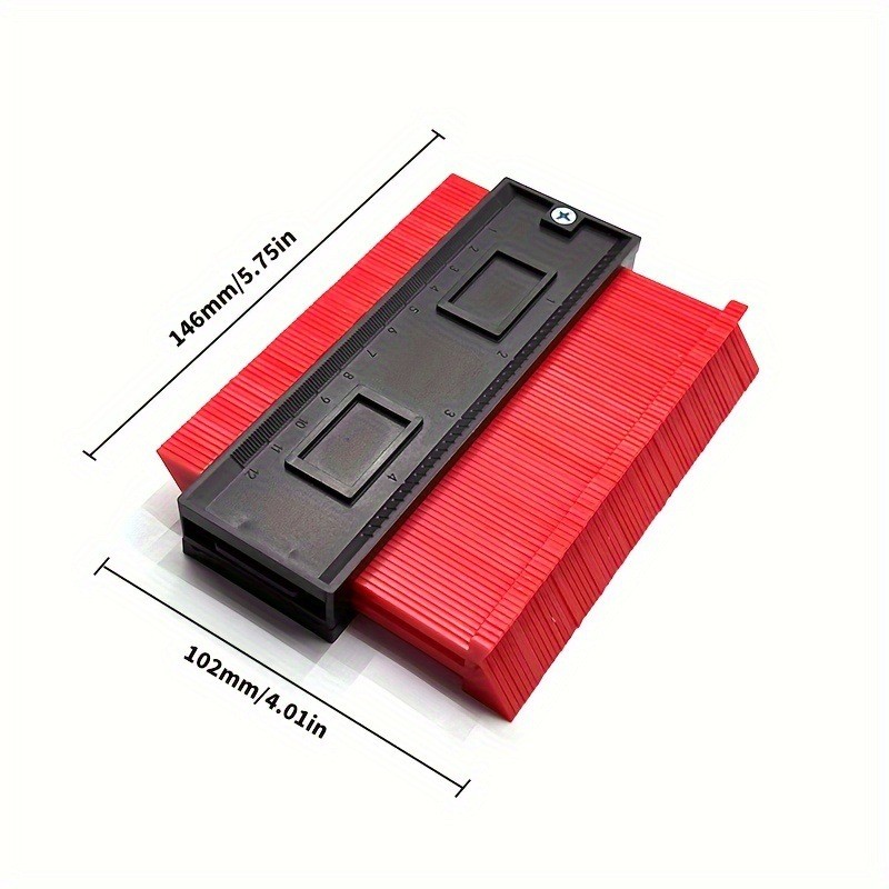 Profile Gauge Profiler Profiler Multi-ขนาดไม่สม่ําเสมอพลาสติกABSการวัดส่วนโค้งการวัดงานไม้ 17 ซม.33 