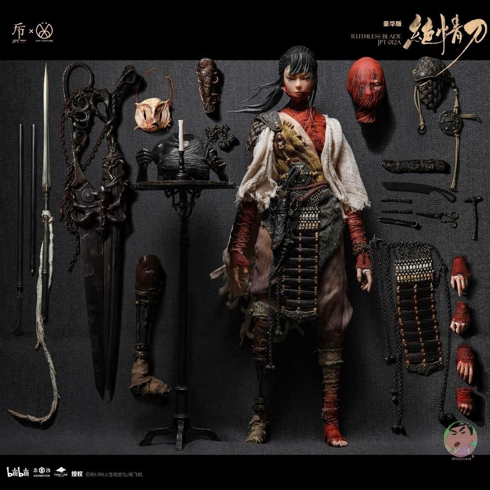 ( ⭕ PRE-ORDER)JPT Design & POP COSTUME 1/6 JPT-012A Cat11 Ruthless Blade Deluxe Model Action Figure