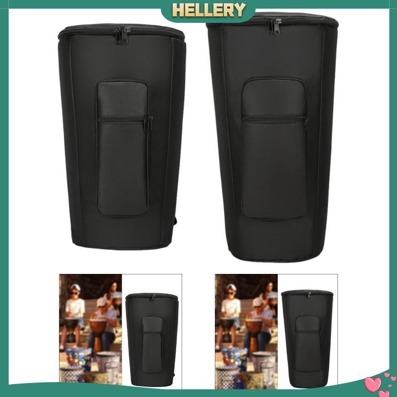 [HelleryTH] Djembe Drum Bag Oxford Cloth เครื่องดนตรีอุปกรณ์เสริมสีดํากันน้ํากันกระแทกด้านใน Padding