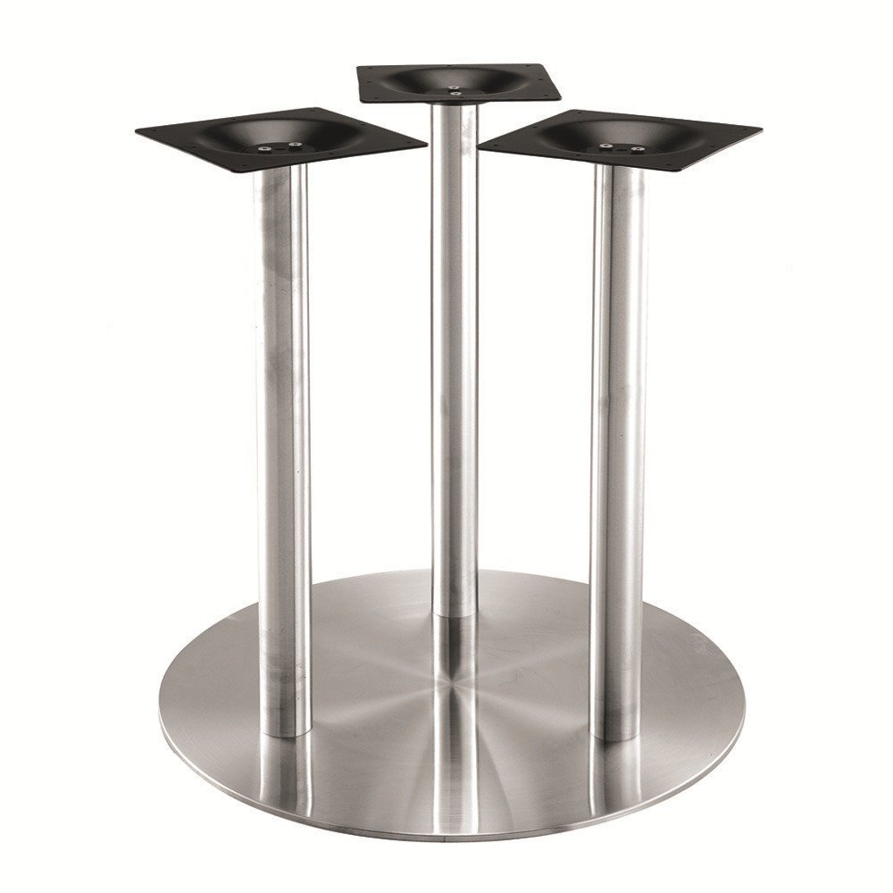 สแตนเลส sp-stl247 วงเล็บแฟชั่นสามขาตั้งขาโต๊ะโต๊ะรับประทานอาหารฮาร์ดแวร์รอบ 201 คอลัมน์ขนาดใหญ่ตาราง