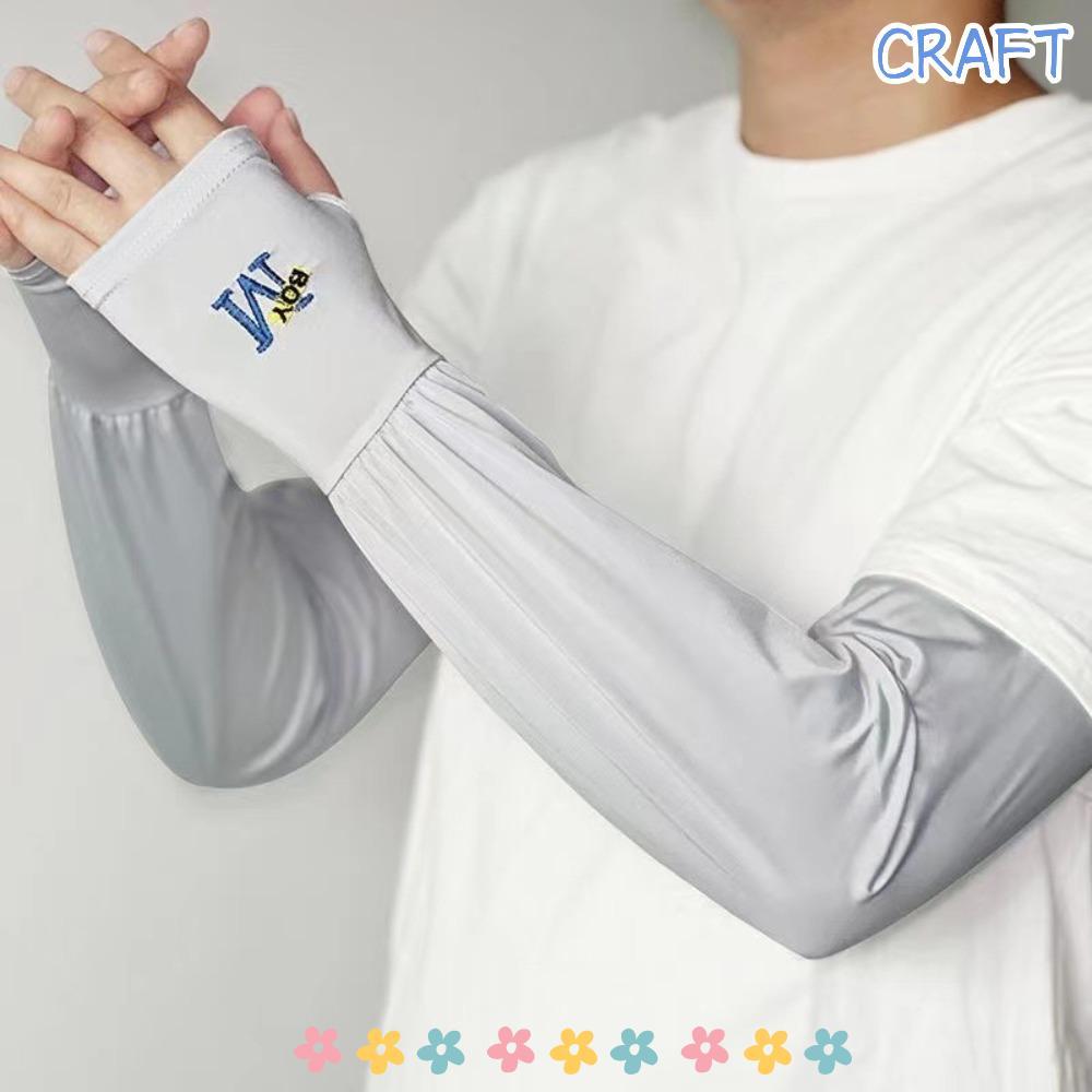 ถุงมือครึ่งนิ้วและปลอกแขนยูวี สำหรับป้องกันแสงแดดและระบายอากาศได้ดี