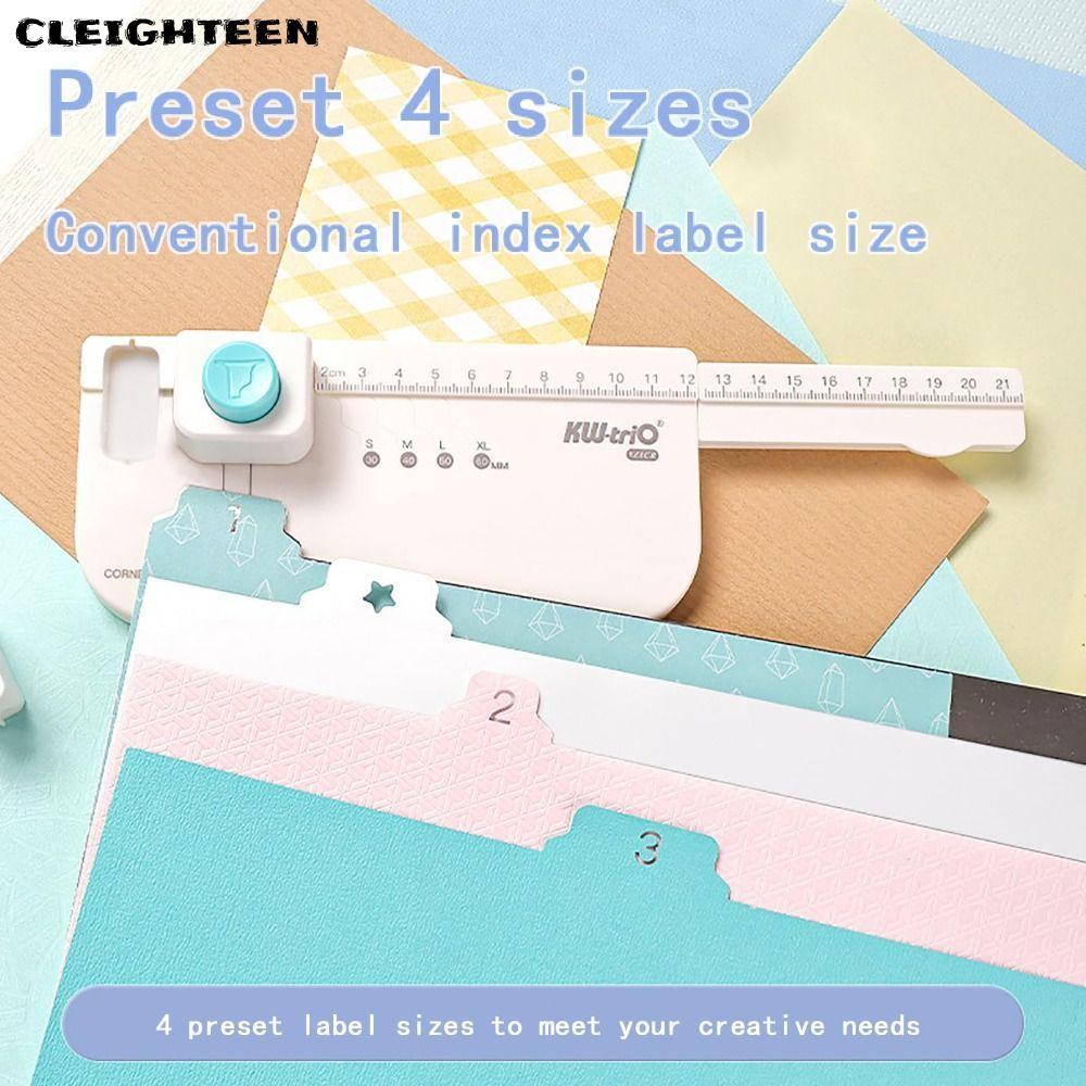 กระดานเจาะแท็บ CLEIGHTEEN, DIY ที่คั่นหนังสือ Index Label Punching Separator Page Creation Board, Mu