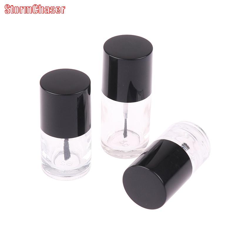 [Storm-t] 5/10/15 ML ขวดยาทาเล็บเปล่าภาชนะเครื่องสําอางขวดแก้วเล็บพร้อมแปรงแก้วใสพร้อมฝาปิดแปรง