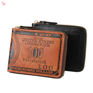 กระเป๋าสตางค์ซิปสบาย Retro PU หนัง Multi Card Holder ผู้ชาย …
