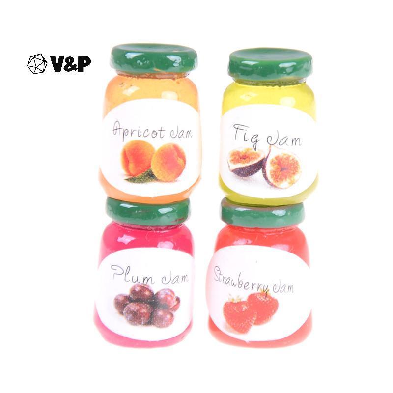 V&P Dollhouse Miniatures 1:12 อุปกรณ์เสริม Jams Miniature Kitchen 4 ขวด Jams
0
0
0
0
0