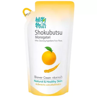 FernnyBaby โชกุบุสซี โมโนกาตาริ ชนิดถุง Shokubutsu Monogatari 400ML สูตร ครีมอาบน้ำโชกุบุสสึ ถุง สีส้ม 400 มล.