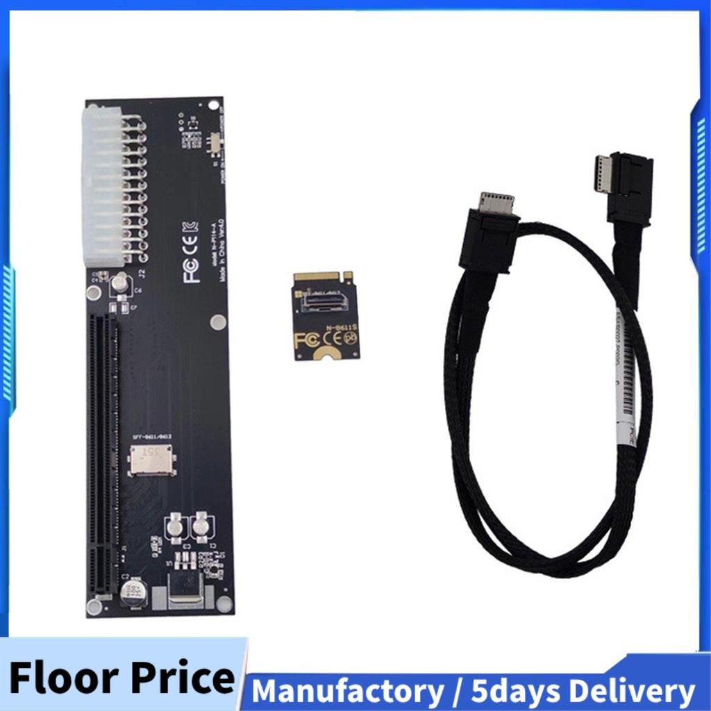 PCI-E 3.0 M-Key M.2 ถึง Oculink SFF-8612 SFF-8611 โฮสต์อะแดปเตอร์สีดําภายนอกกราฟิกการ์ด SSD Converte