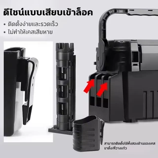 【รับประกัน 10 ปี】กล่องตกปลานั่งได้ 2 ชั้นกล่องใส่ปลา กล่องตกปลาครบชุด อเนกประสงค์ แบบพกพา อุปกรณ์ตกปลา กล่องอเนกประสงค์