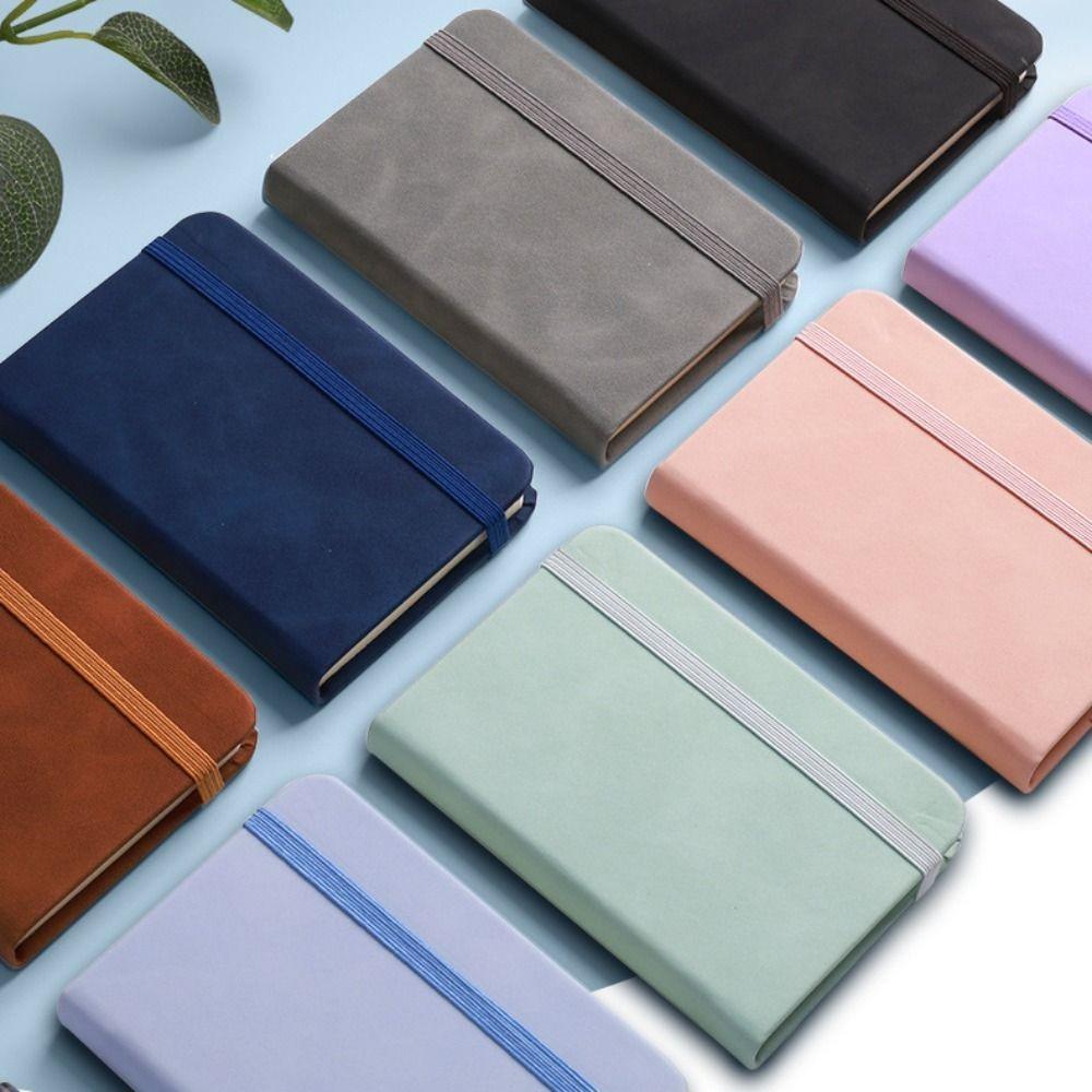 ROSE A7 Notebook, Pocket PU Cover Mini Notepad, School Stationery Memo Pad กระดาษเขียนแบบพกพาสมุดไดอารี่อุปกรณ์สํานักงาน