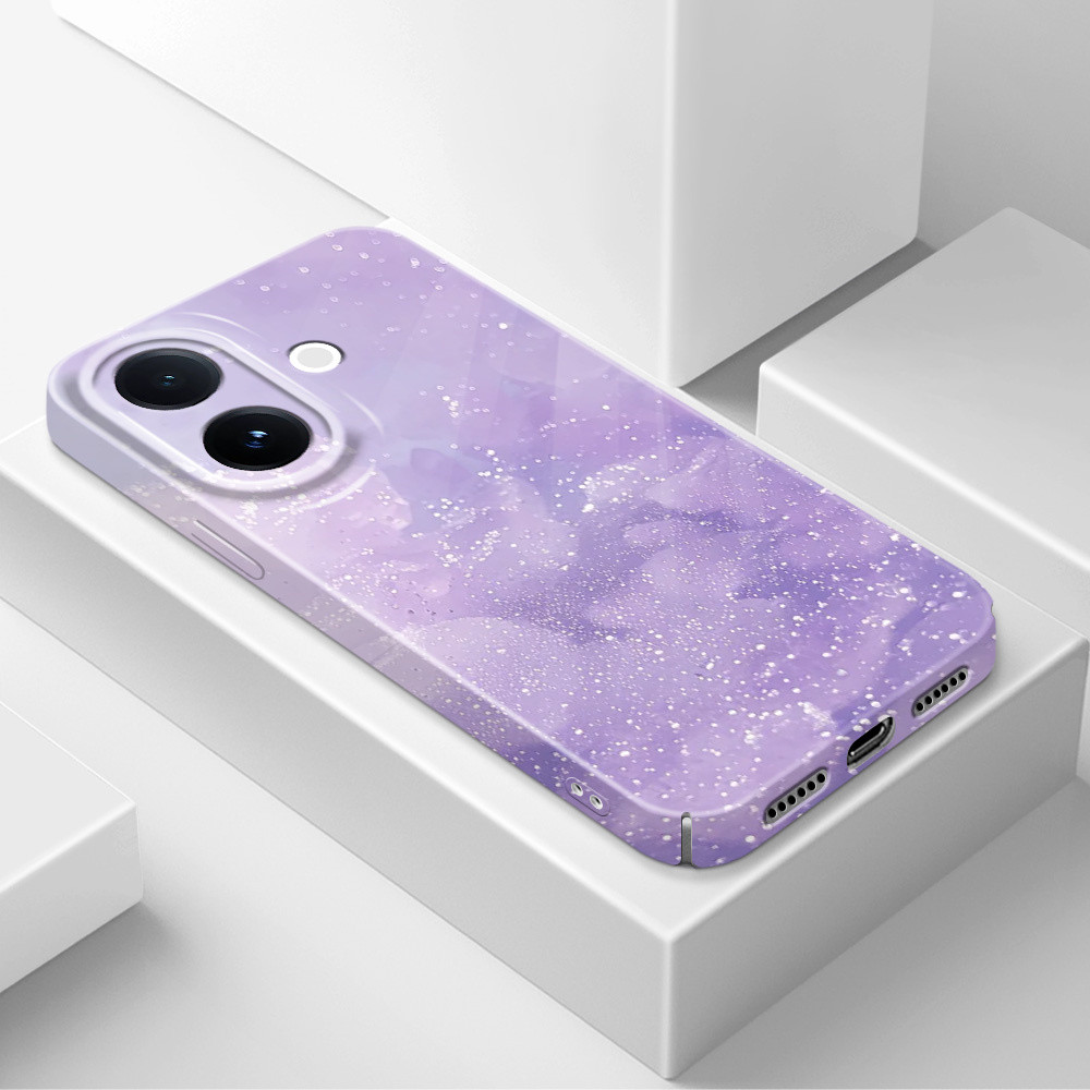 สีม่วง Melody Star เคสโทรศัพท์สําหรับ VIVO V60 V50 V40 Lite V27 V25 V23 V23E V20 Pro 4G 5G ฟิล์มปกแข