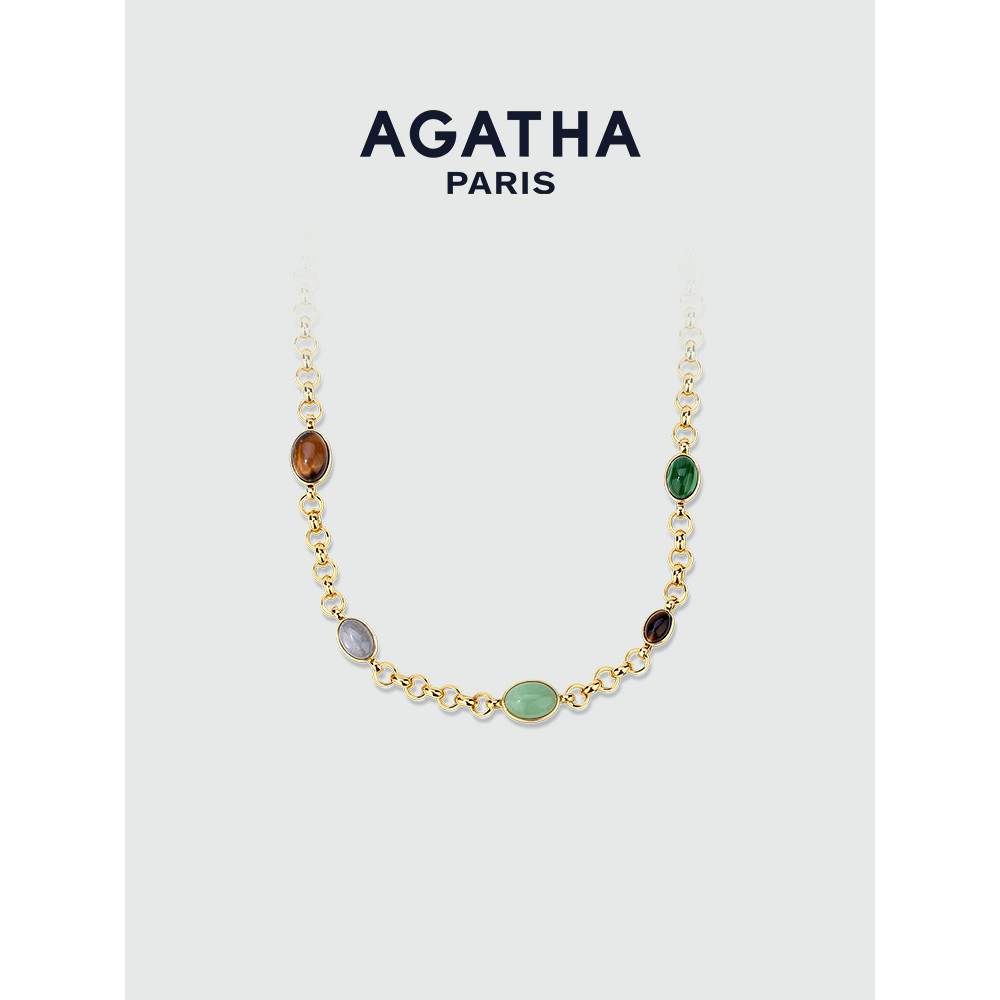 AGATHA/AGATHA AGATHA Series สร้อยคอ Paris แฟชั่น Retro Design จี้ Clavicle Chain หรูหราอารมณ์