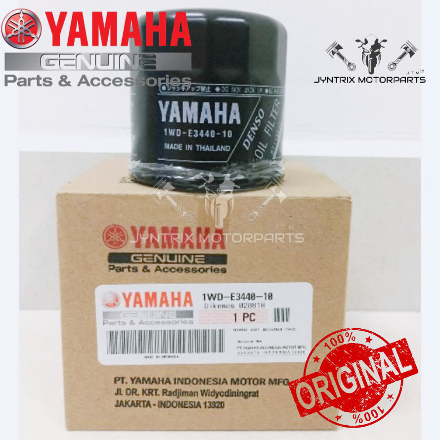 กรองน้ํามัน R25 R1 R3 R6 XJ6 MT09 MT07 MT25 Penapis Miyak Hitam Engine Element 1WD-E3440-00