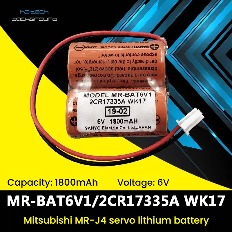 ไดร์เวอร์ระบบ Mitsubishi M80 MR-BAT6V1SET 2CR17335A WK17 MR-J4 แบตเตอรี่เซอร์โว 6V