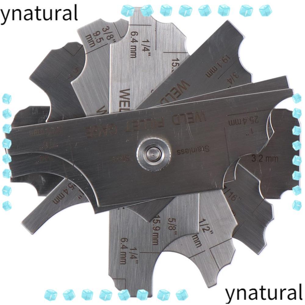 YENATURAL 7PCS Weld Fillet Gages Set, MM & Inch 1/8-1 เครื่องเชื่อม, Ulnar MG-11 โลหะเชื่อมการตรวจสอ