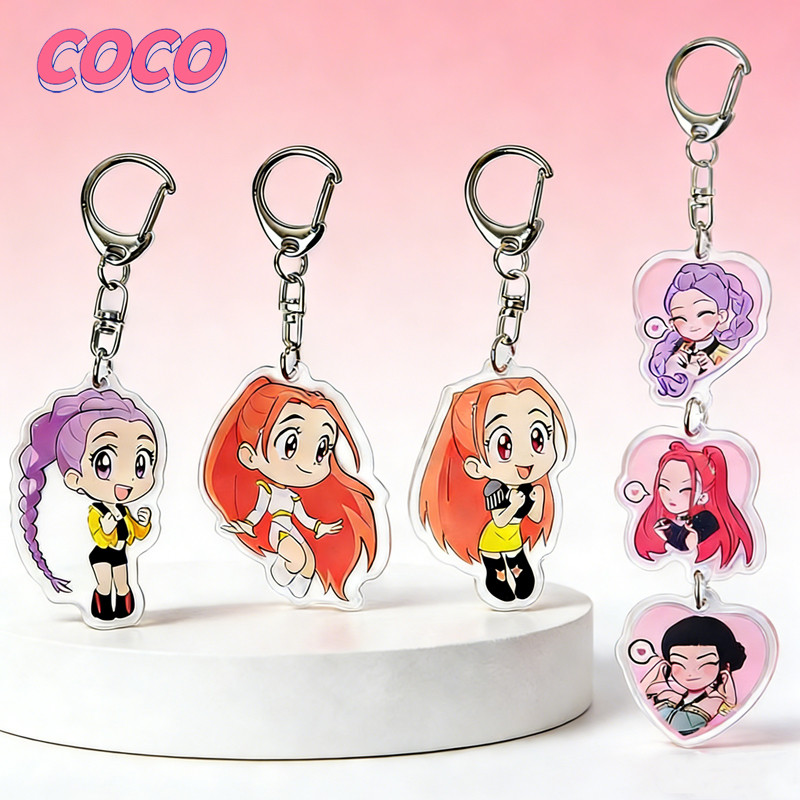GANTUNGAN KPOP Demon Hunter Huntrix Rumi Mira Zoey Bag Charm-Coco อะคริลิคพวงกุญแจอะนิเมะ