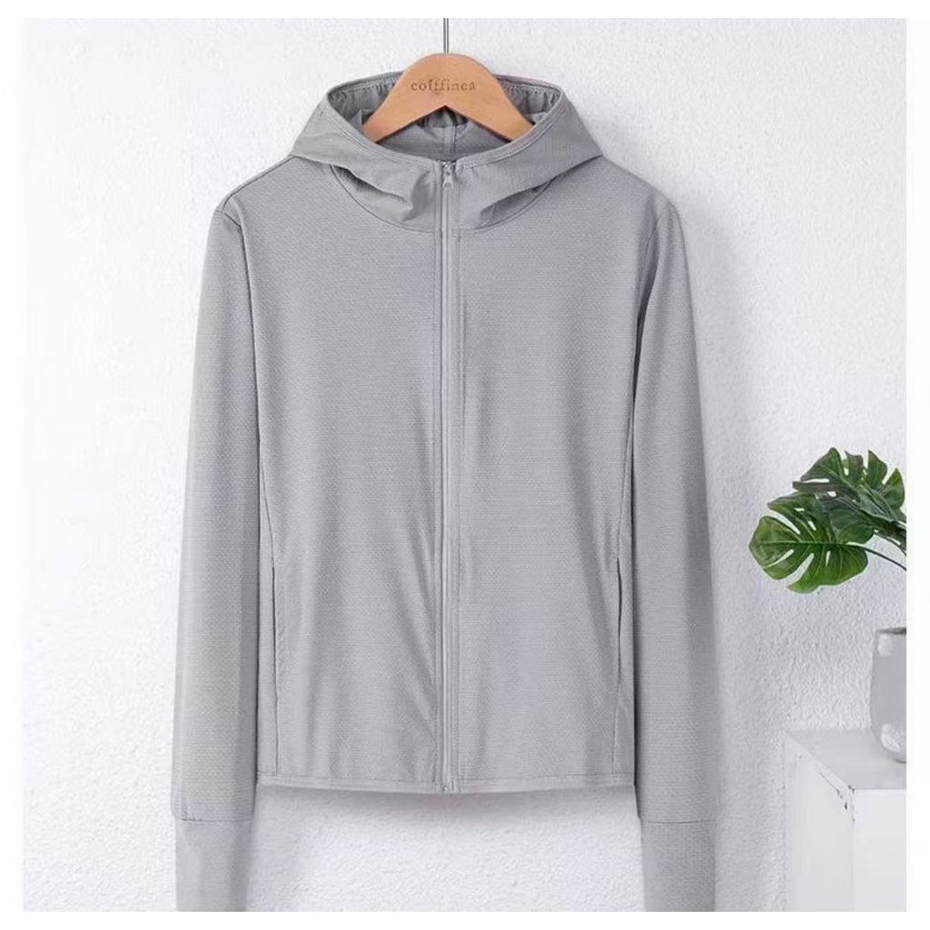 Women's Hooded Ice Silk Sun Protection Clothing Lightweight Breathable Long Sleeve UV Protection Sun